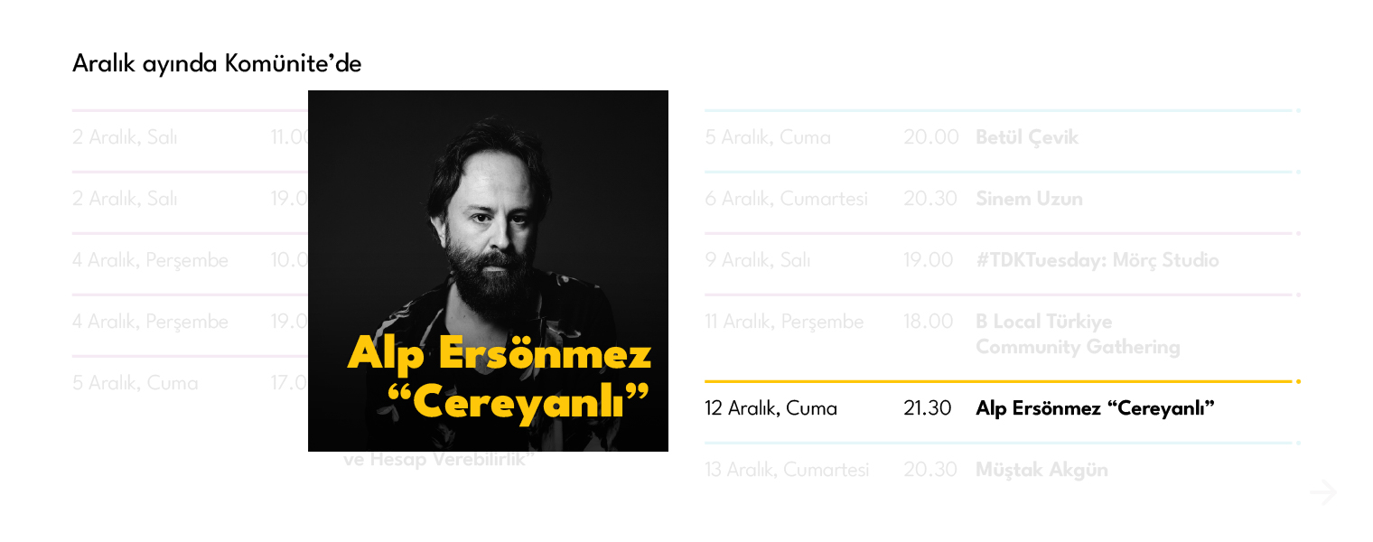  - Komünite Etkinliği