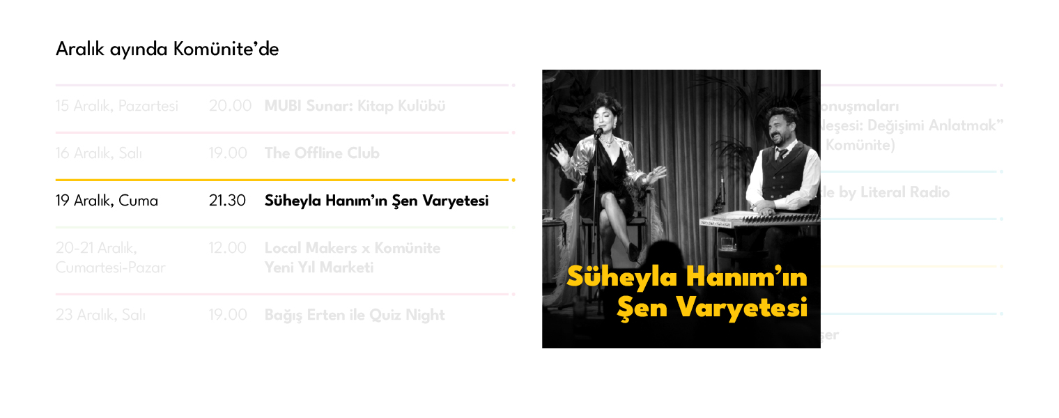  - Komünite Etkinliği